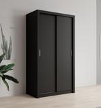 Kledingkast mat zwart - 120x62x215 - Kleerkast schuifdeur, Nieuw, 100 tot 150 cm, Modern, 50 tot 75 cm