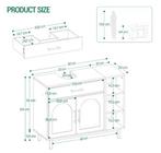 Witte Wastafelkast – Badkamerkast met Lade en Deuren (80 cm), Huis en Inrichting, Badkamer | Badkamermeubels, Verzenden, Nieuw
