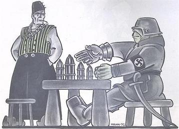 Hitlers aanbod aan Nederland op spotprent (lijst optie) beschikbaar voor biedingen