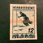 Oostenrijk 1935 - 12 Heller Skieer in ongetande proef, Postzegels en Munten, Gestempeld
