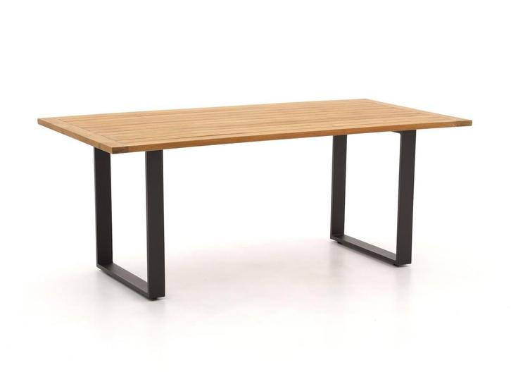 Apple Bee Condor tuintafel Black met teak blad 190 x 95 cm *, Tuin en Terras, Tuinsets en Loungesets, Ophalen of Verzenden