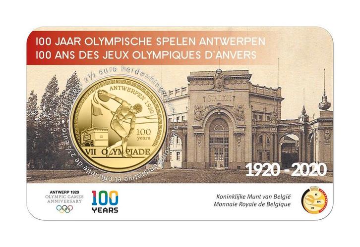 2,5 euromunt België 2020 ’100 jaar Olympische Spelen, Postzegels en Munten, Munten | Europa | Euromunten, Verzenden