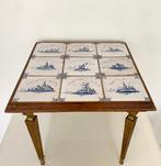 Bijzettafel - Eik - Delftsblauwe tegels - eikenhouten tafel