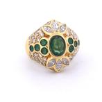 Armring - 18 karaat Geel goud - 3.20ct. tw. Smaragd -, Sieraden, Tassen en Uiterlijk, Antieke sieraden