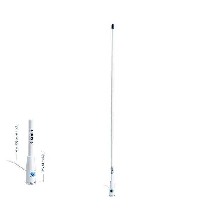 Scout Polyester FM Antenne 1 m KS-108, Watersport en Boten, Navigatiemiddelen en Scheepselektronica, Nieuw, Ophalen of Verzenden