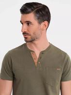 Italian Style - Poloshirt Heren - Suéde - Donkergroen -, Verzenden, Nieuw