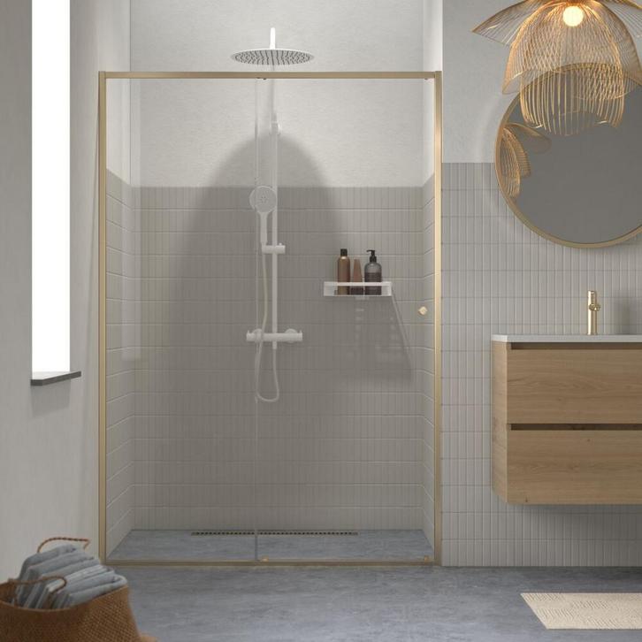 Schuifdeur Sealskin Contour Voor Nis 140x200 cm, 6 mm Helder, Doe-het-zelf en Verbouw, Sanitair, Ophalen of Verzenden