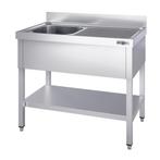 GGM Gastro | Spoeltafel PREMIUM - 1600x600mm - met onderbouw, Verzenden