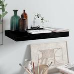 vidaXL Wandschap zwevend 40x23x3,8 cm MDF hoogglans zwart, Huis en Inrichting, Woonaccessoires | Wandplanken en Boekenplanken