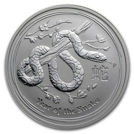 Lunar II - Year of the Snake - 2 oz 2013 (56.133 oplage), Postzegels en Munten, Munten | Oceanië, Losse munt, Zilver, Verzenden