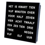 Nederlandstalige woordklok 1235NL, Huis en Inrichting, Woonaccessoires | Klokken, Verzenden, Nieuw
