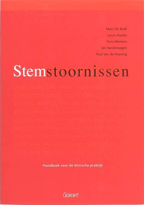 Stemstoornissen 9789044121254 Marc De Bodt, Boeken, Wetenschap, Zo goed als nieuw, Verzenden