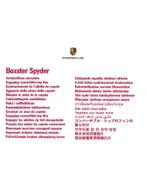 2016 PORSCHE BOXSTER SPYDER CABRIOLETKAP VERKORT, Auto diversen, Handleidingen en Instructieboekjes