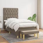 vidaXL Boxspring met matras stof taupe 80x200 cm, Huis en Inrichting, Slaapkamer | Bedden, Eenpersoons, Verzenden, Nieuw, 80 cm