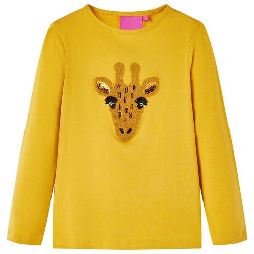 vidaXL Kindershirt met lange mouwen 104 donker okerkleurig, Kinderen en Baby's, Kinderkleding | Overige, Nieuw, Verzenden