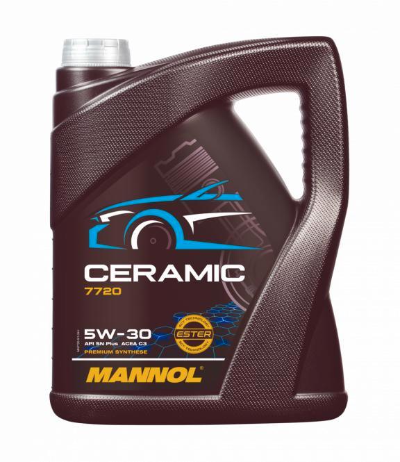 Mannol Ceramic 5W30 Vol Synthetische Motorolie - 5 Liter, Auto diversen, Onderhoudsmiddelen, Verzenden