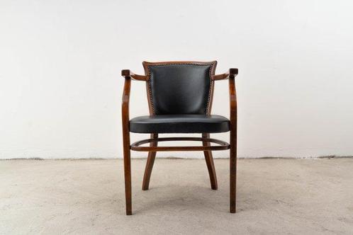 Thonet - Adolf Loos - Fauteuil - Nee. 6048 - Beuken, Leder, Antiek en Kunst, Kunst | Designobjecten