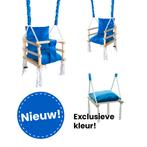 Luxe houten 3 in 1 blauwe meegroei babyschommel en, Nieuw, Ophalen of Verzenden