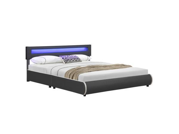 Veiling - Gestoffeerd Bed - 180 x 200 cm - Grijs - LED Verli, Huis en Inrichting, Slaapkamer | Bedden