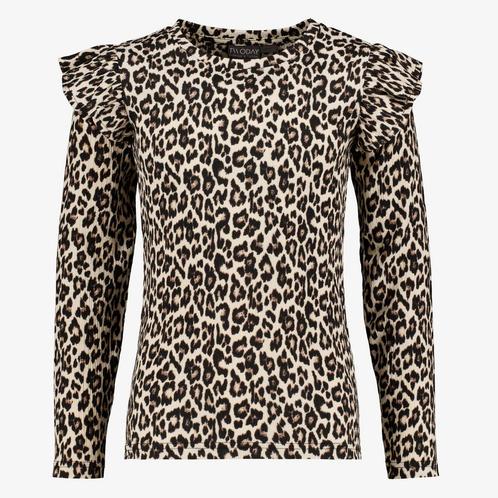 TwoDay meisjes shirt met luipaardprint en ruches maat 110/11, Diversen, Overige Diversen, Nieuw, Verzenden