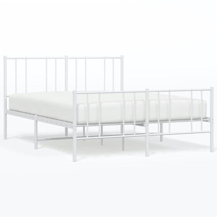 Metaal Bedframe Wit 140x190 | Tweedekansje | Tijdloos Design, Huis en Inrichting, Slaapkamer | Bedden, 140 cm, 190 cm of minder