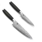 Yaxell Taishi – 2-delige Messenset – Koksmes 20 cm & Uni, Ophalen of Verzenden, Nieuw, Hout, Bestekset