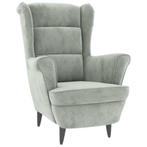 Fauteuil fluweel lichtgrijs | Retourdeal | 55% Korting, Nieuw, 75 tot 100 cm, Ophalen of Verzenden, Trendy