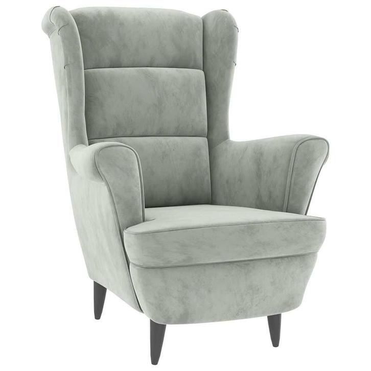 Fauteuil fluweel lichtgrijs | Retourdeal | 55% Korting, Huis en Inrichting, Fauteuils, 50 tot 75 cm, 75 tot 100 cm, Nieuw, Ophalen of Verzenden