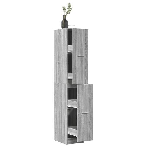 vidaXL Apothekerskast 30x41x174,5 cm bewerkt hout grijs, Huis en Inrichting, Kasten | Overige, Nieuw, Verzenden