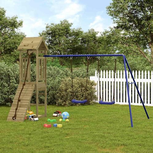 vidaXL Speelhuis geïmpregneerd grenenhout, Kinderen en Baby's, Speelgoed | Buiten | Speeltoestellen, Nieuw, Verzenden