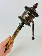 Gebedsmolen of gebedswiel - Hout, Brons, Papier - second