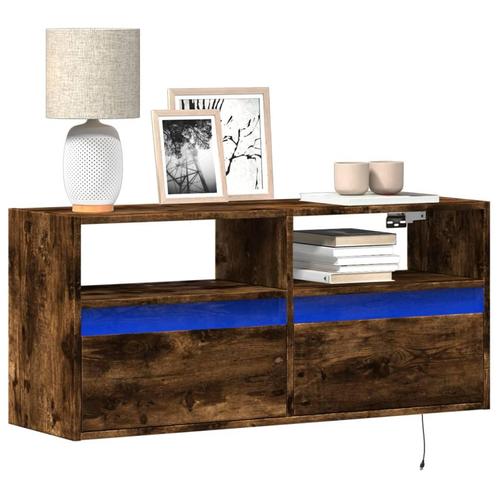 vidaXL Tv-wandmeubel met LED-verlichting 100x31x45 cm, Huis en Inrichting, Kasten | Televisiemeubels, Nieuw, Overige houtsoorten