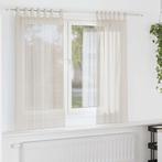 vidaXL Gordijnen voile met Tab Top 2 st crèmekleurig, Verzenden, Nieuw, Crème