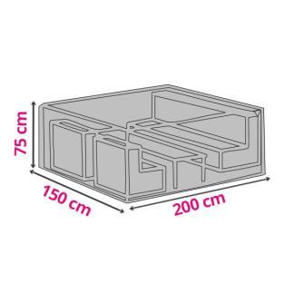 Loungesethoes (200 x 150 x 75 cm, PP), Tuin en Terras, Tuinmeubel-accessoires, Nieuw, Verzenden