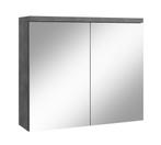 Badkamerkast Toledo 80 x 20 x 60 cm Donker Grijs Spiegelkast, Huis en Inrichting, Verzenden, Nieuw, Spiegelkast