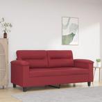 vidaXL Tweezitsbank 140 cm kunstleer wijnrood, Verzenden, 150 tot 200 cm, Leer, Nieuw