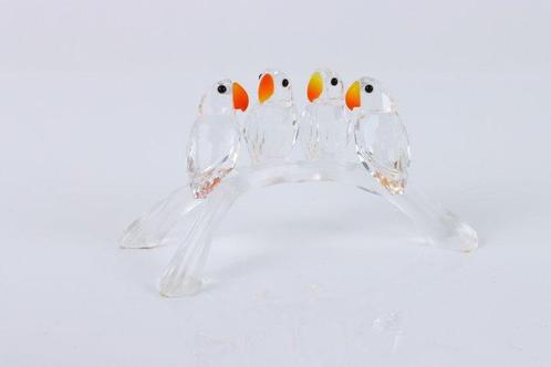 Figuur - Swarovski Crystal - Dwergpapegaaien (Boxed +, Antiek en Kunst, Curiosa en Brocante