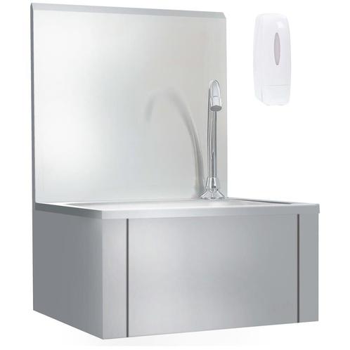 Wasbak RVS met Kraan - Horeca Retourdeal! 40% Korting, Huis en Inrichting, Badkamer | Badkamermeubels, 25 tot 50 cm, Nieuw, Wasbak of Wastafel