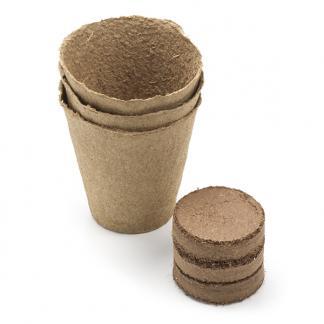 Kweekpotje | 3 stuks (Turftablet, Afbreekbaar, 8 x Ø 8 cm), Tuin en Terras, Kweekspullen, Nieuw, Verzenden