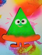 Jon Burgerman (1979) - Pizza, Antiek en Kunst, Kunst | Schilderijen | Modern