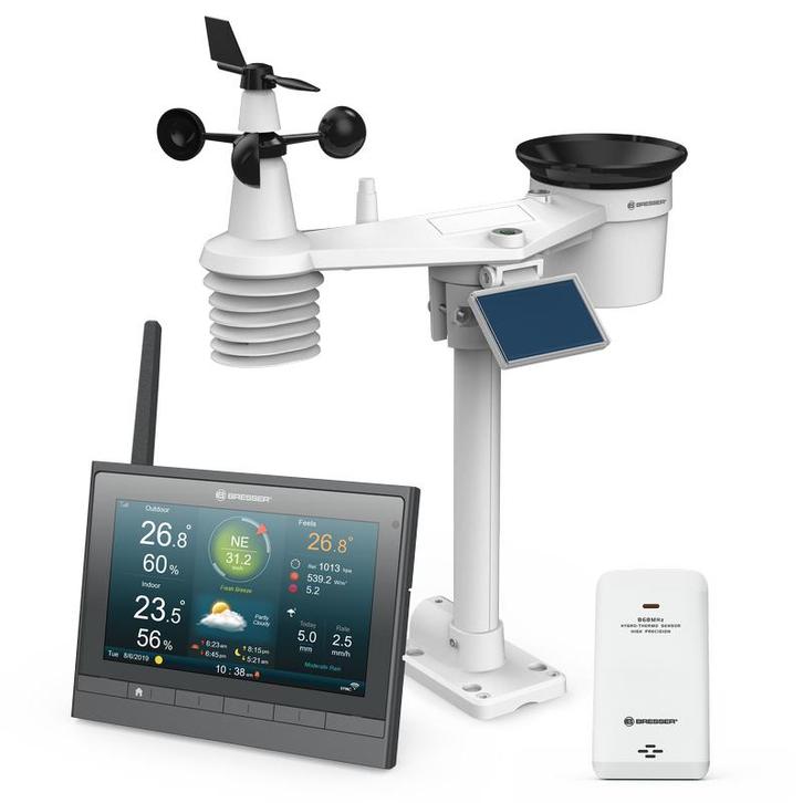 Bresser MeteoChamp HD WLAN-weerstation 7-in-1, Audio, Tv en Foto, Weerstations en Barometers, Weerstation, Nieuw, Verzenden