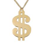 Gouden Ketting Dollar Gangster, Hobby en Vrije tijd, Feestartikelen, Verzenden, Nieuw