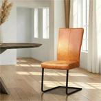 Leren eetkamerstoel Dare - Vintage Cognac (cognac) -, Ophalen of Verzenden, Nieuw, Leer, Industrieel, Modern