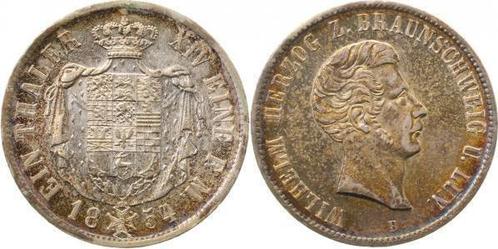 1 taler, daalder Braunschweig 1854b !, Postzegels en Munten, Munten | Europa | Niet-Euromunten, Verzenden