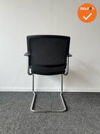 Vergaderstoel Gispen - Zwarte stoffering - chroom frame, Vergader- of Presentatieruimte, Ophalen of Verzenden, Gebruikt, Stoel