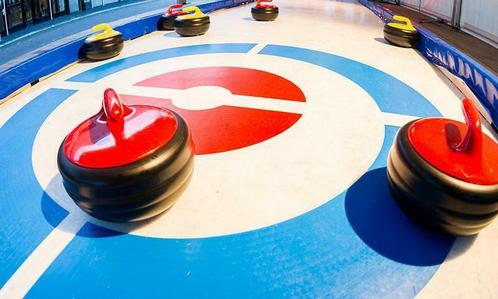 Curlingbaan te huur met echte curlingstenen, Hobby en Vrije tijd, Feestartikelen, Nieuw