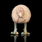 Oud-Chinees, Han-dynastie Polychroom aardewerk vogel met, Antiek en Kunst