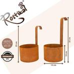 Tuin decoratieve plantenpot | Set van 2 | ophangen | Patina, Verzenden, Nieuw