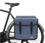 Voordelige dubbele fietstas Canvas blauw, Nieuw