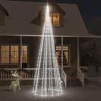 Vlaggenmast kerstboom 732 LED's koudwit 500 cm